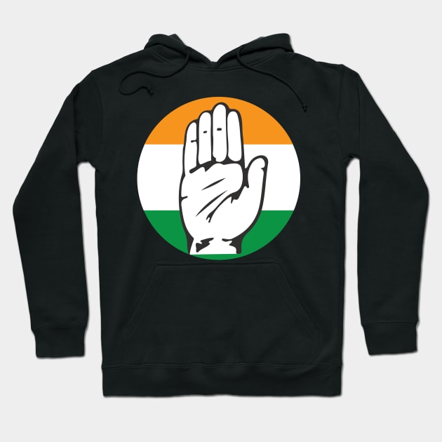 Congress Party of India Hand Symbol Hoodie by alltheprints